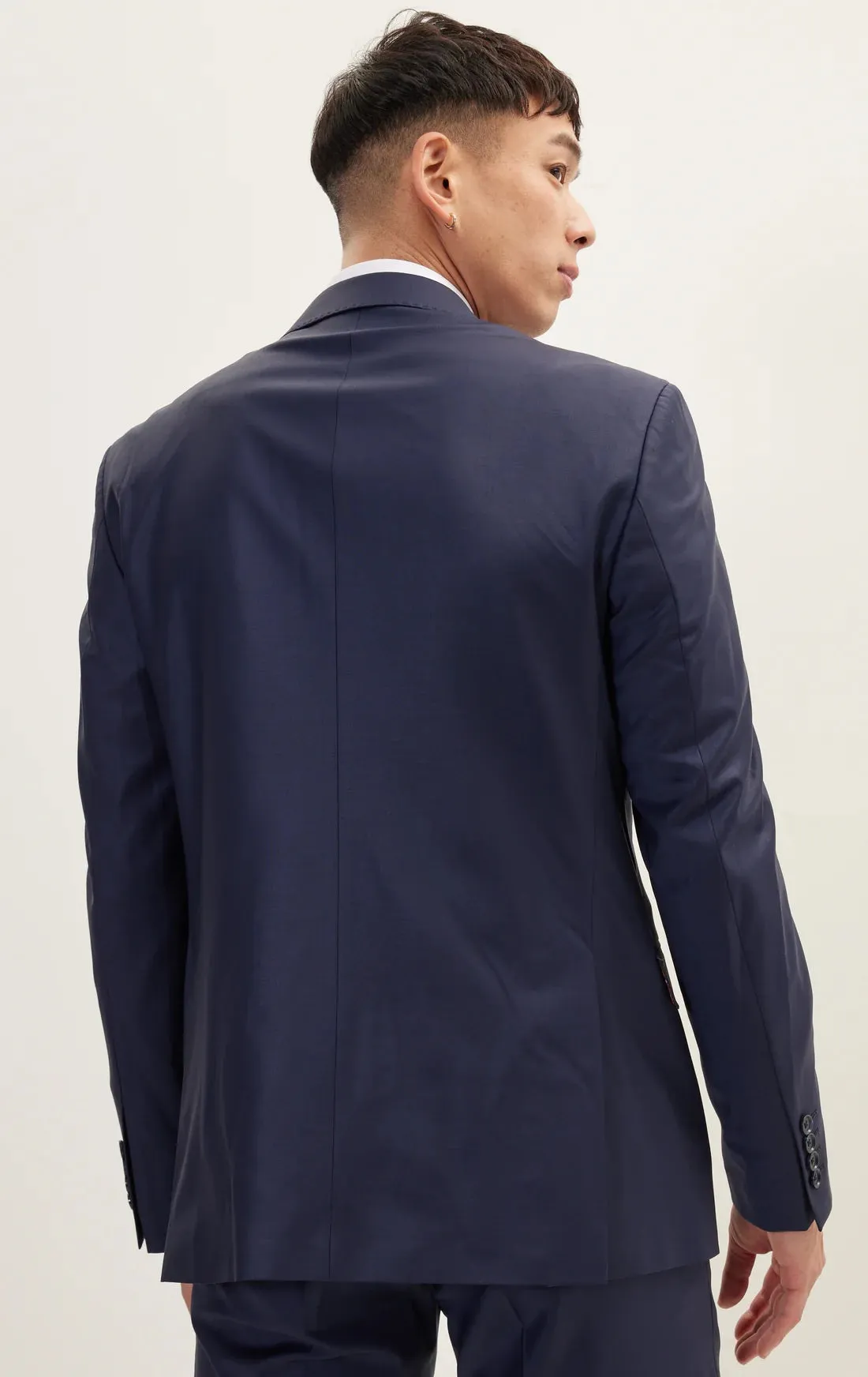 Merino Wool Peak Suit - Dark Navy