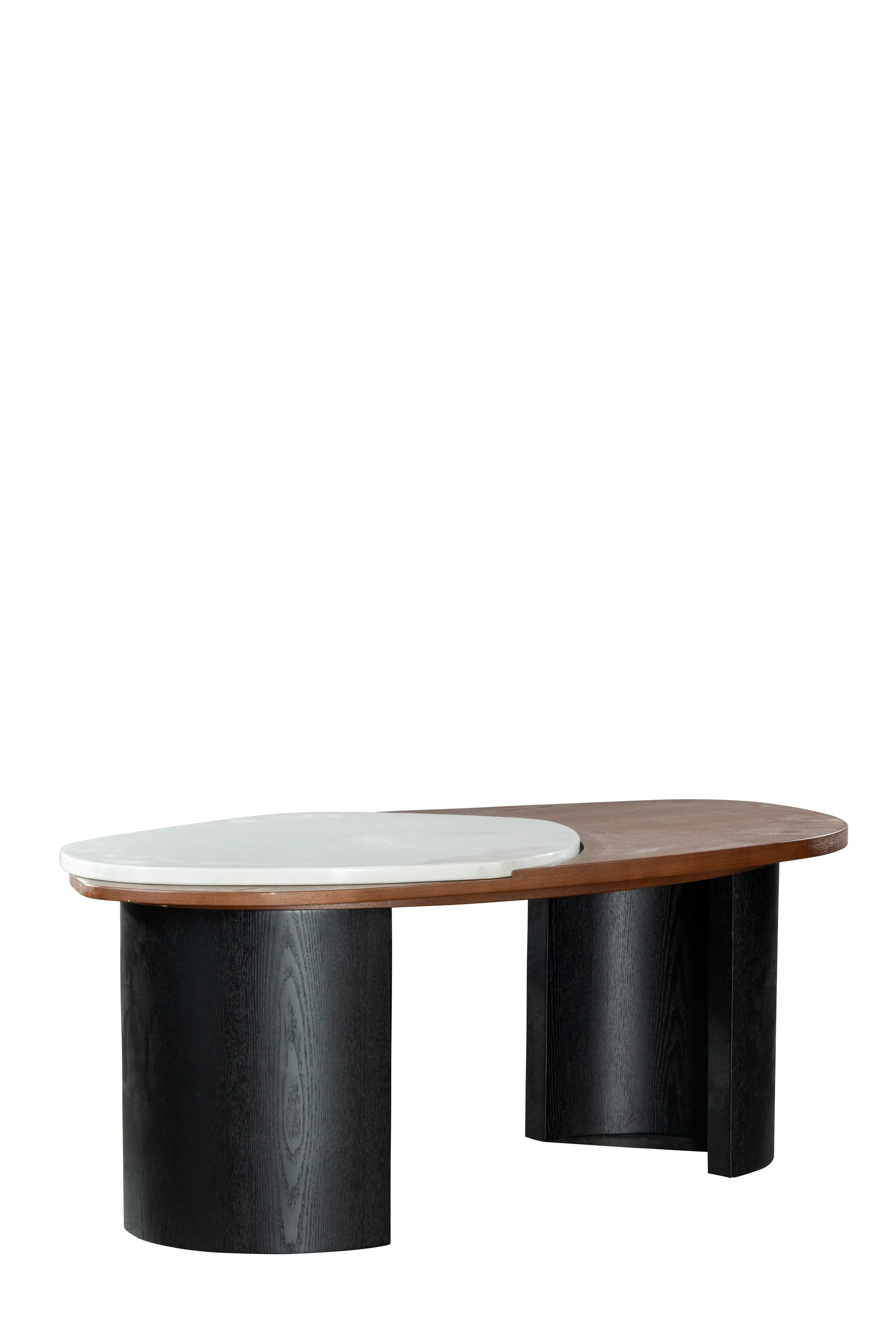 Modern Irregular Braxton Marble Top Coffee Table