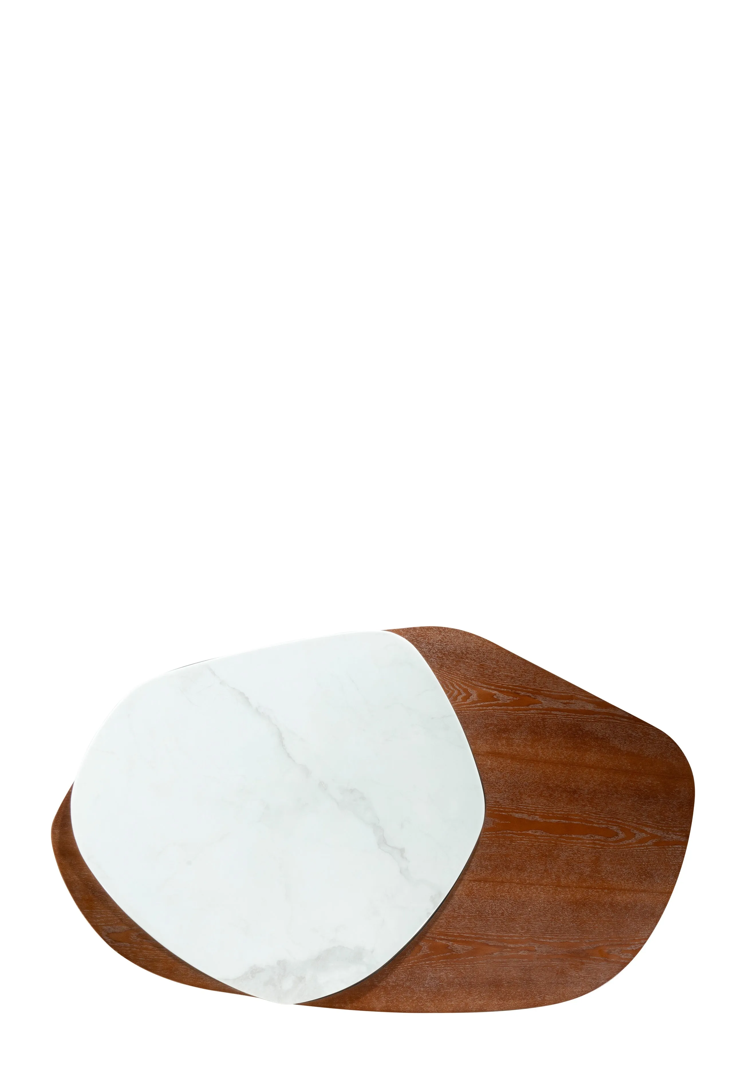 Modern Irregular Braxton Marble Top Coffee Table