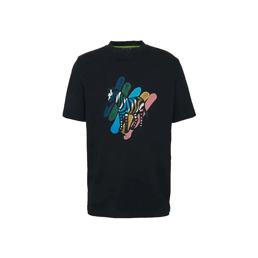 PAUL SMITH Broad Stripe Zebra Tshirt - Black