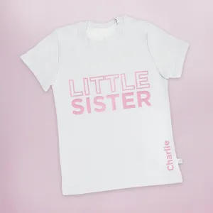 Personalised Little Sister T-shirt-Short-Sleeved