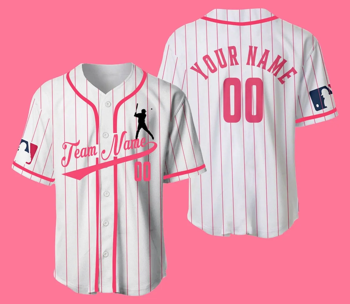 Personalized Name Custom Request Stripe Line Color Baseball Jersey For Baseball Fans, Baseball Fans Jersey, Custom Baseball Jersey