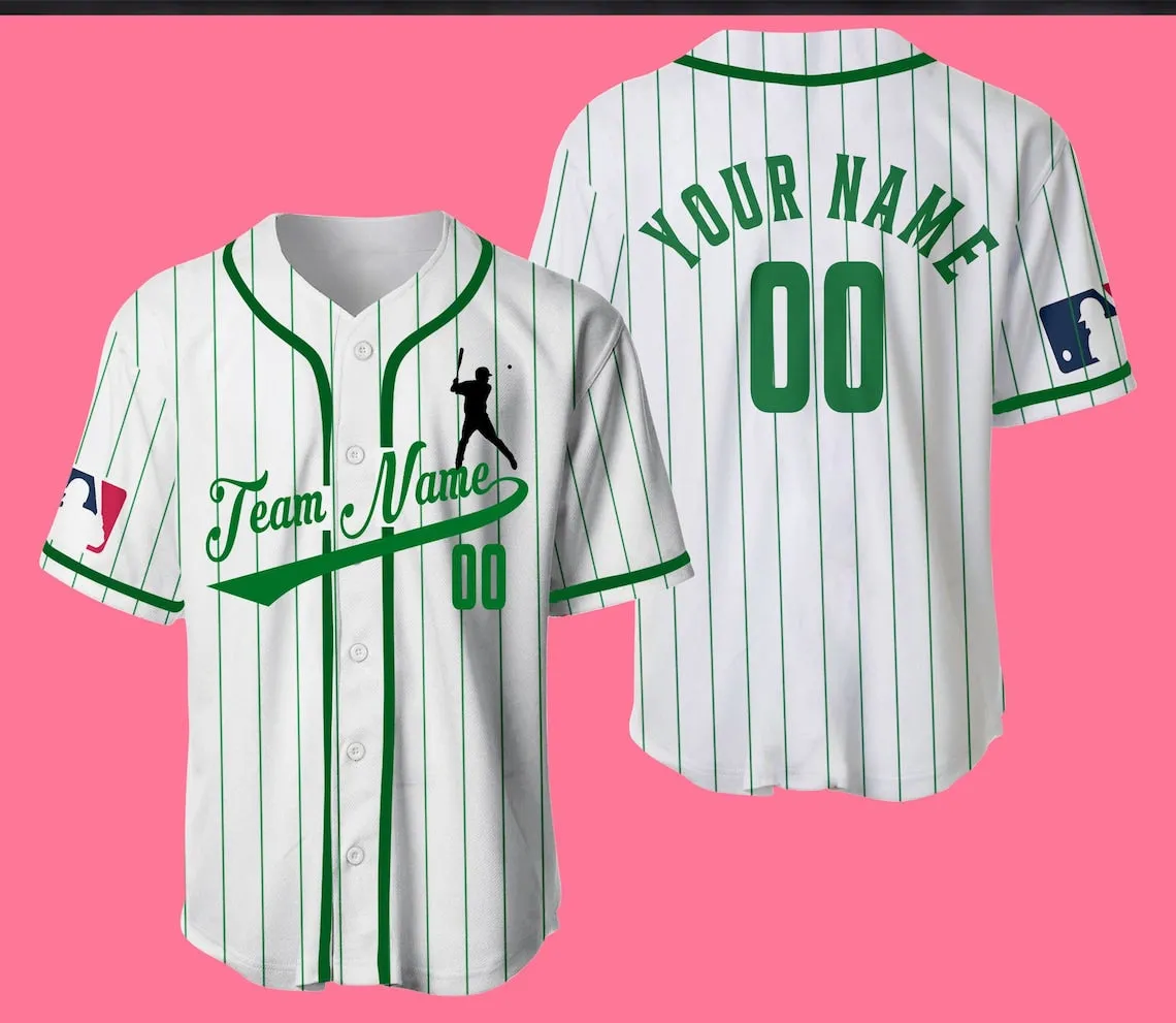 Personalized Name Custom Request Stripe Line Color Baseball Jersey For Baseball Fans, Baseball Fans Jersey, Custom Baseball Jersey