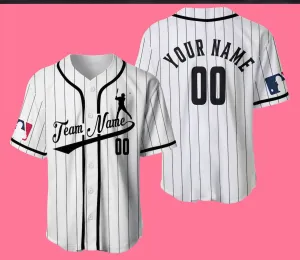 Personalized Name Custom Request Stripe Line Color Baseball Jersey For Baseball Fans, Baseball Fans Jersey, Custom Baseball Jersey