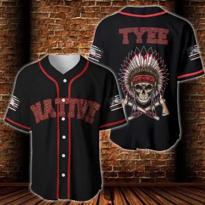 Personalized Native American Baseball Jersey, Idea Gift for Native American