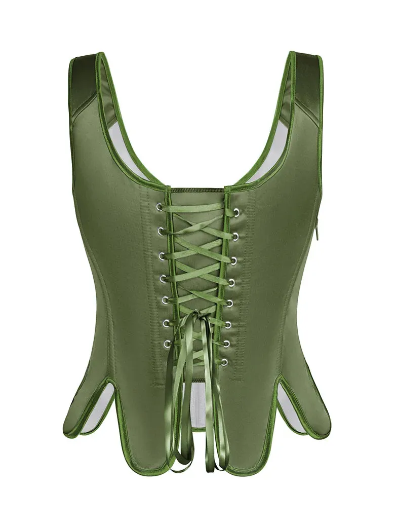 Renaissance Corset Top Lace-up Boned Body Shape Vest