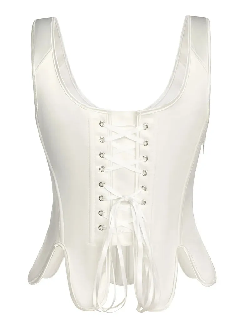 Renaissance Corset Top Lace-up Boned Body Shape Vest