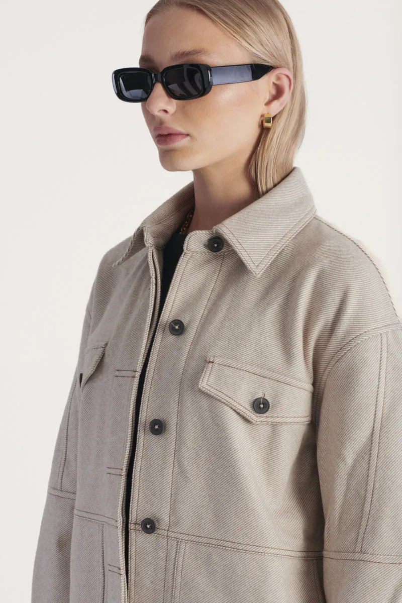 Santino Jacket Oat Twill