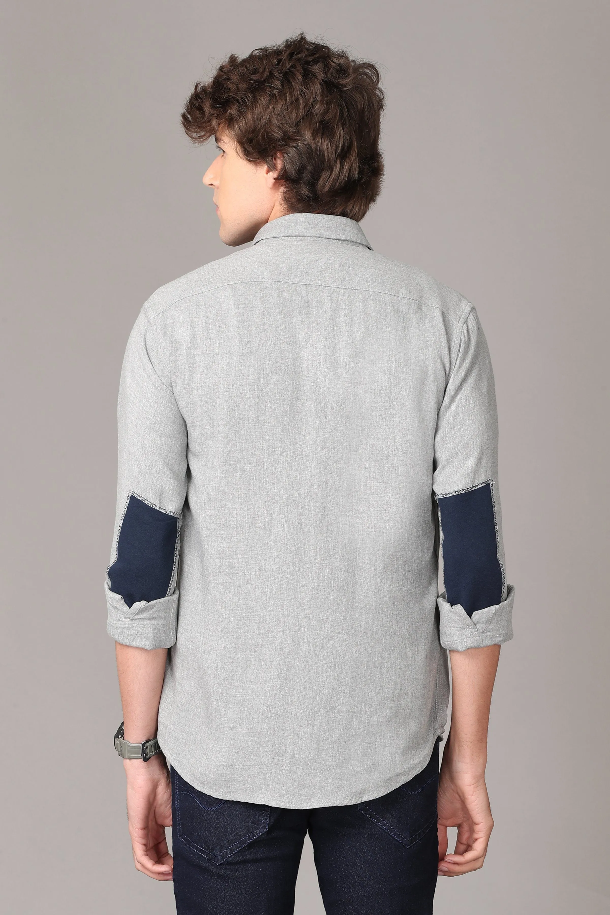 The Classic Ash Grey Full Sleeve Shirt