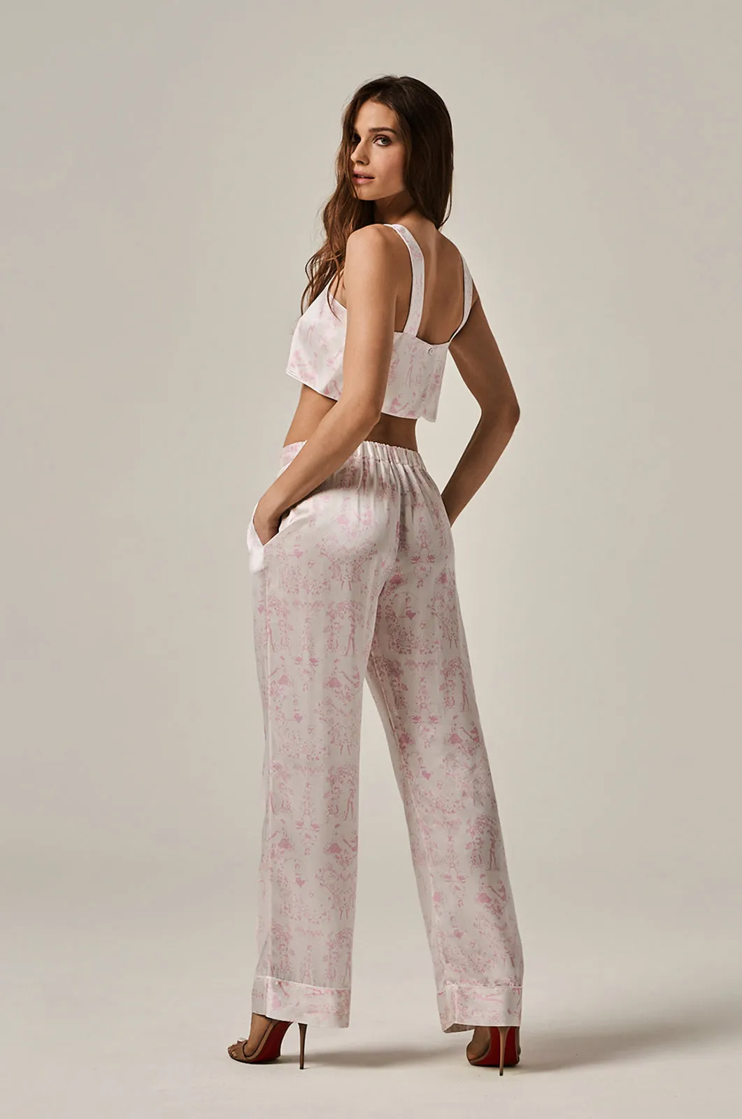 TOILE KIKI SILK LOUNGE TIE UP PANT