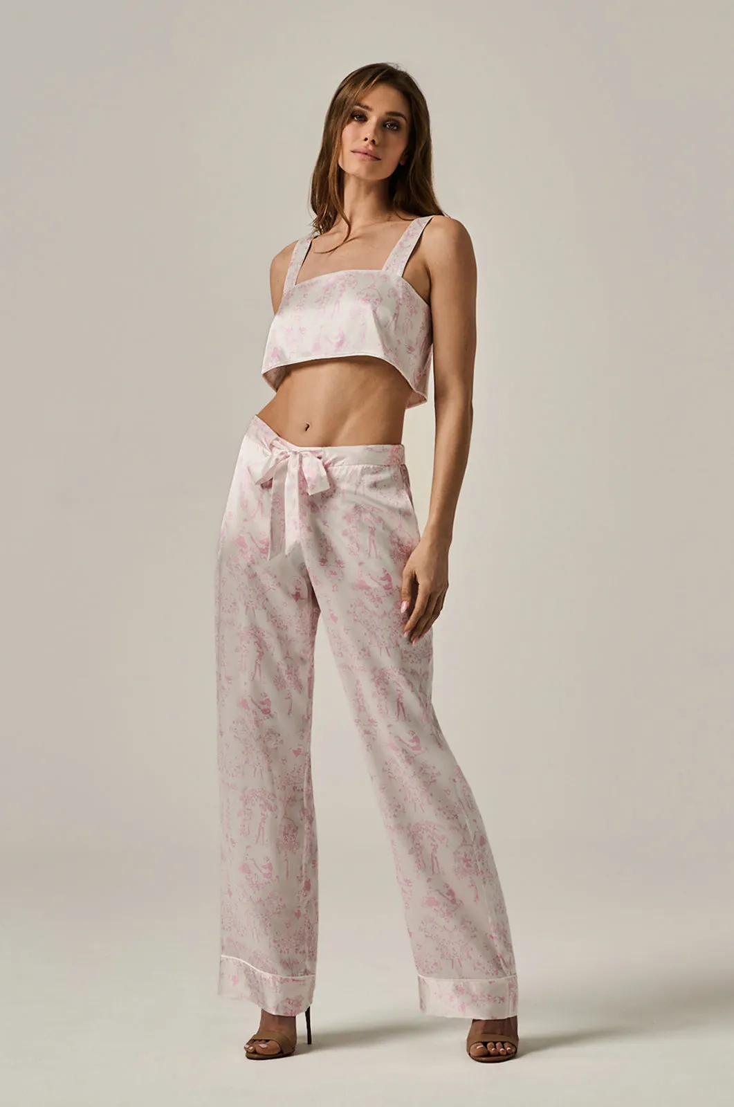 TOILE KIKI SILK LOUNGE TIE UP PANT