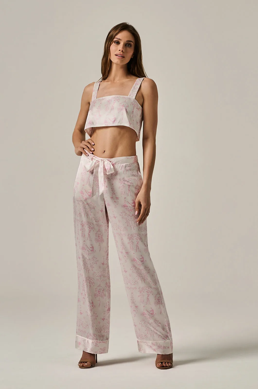 TOILE KIKI SILK LOUNGE TIE UP PANT