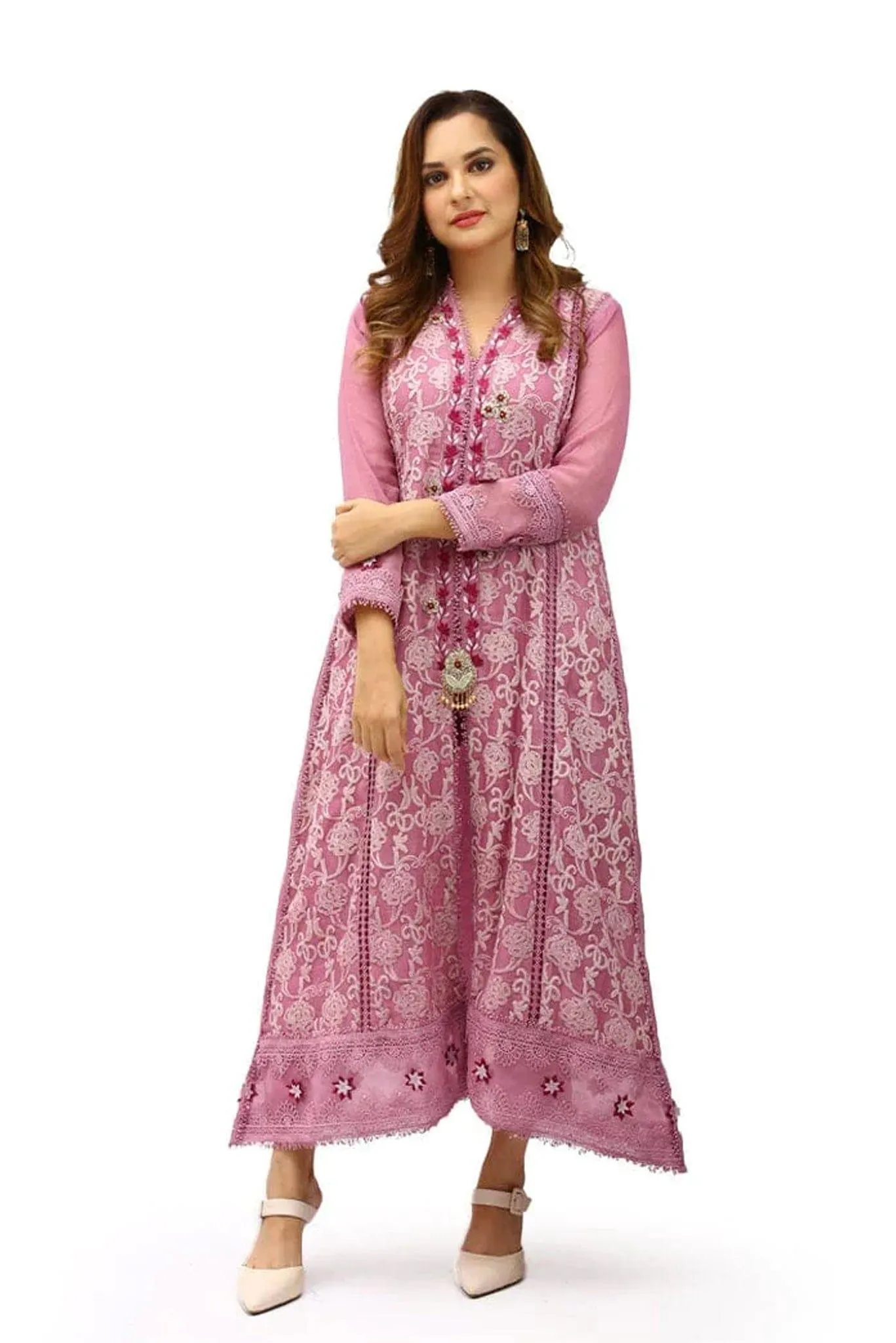 Urooj Atelier -watermelon pink-3 piece- EE 001