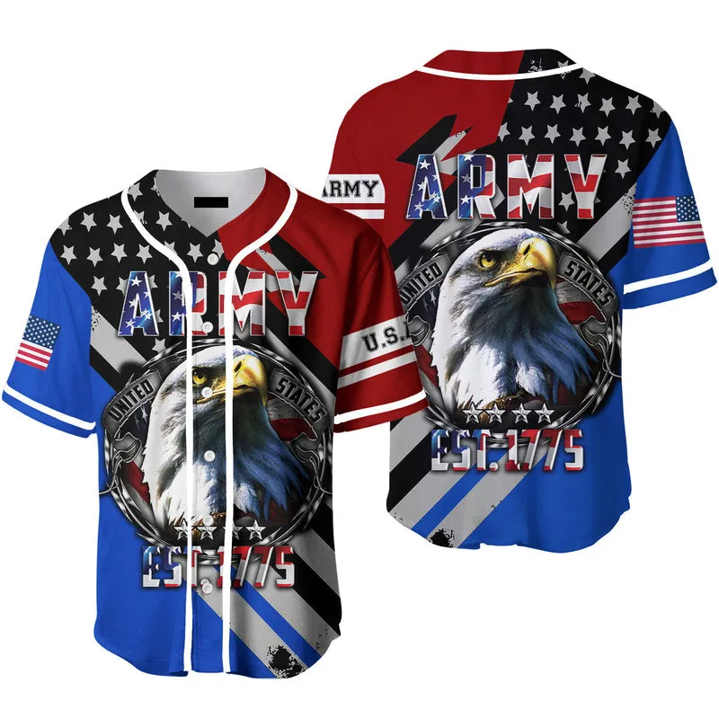 US Army Veteran Baseball Jersey, Idea Gift for Men & Women